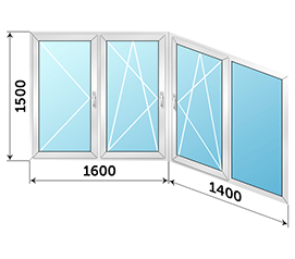 Окно на балкон Krauss 3000x1500