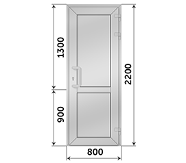 Одностворчатая дверь глухая Vidnal VP 02 800x2200